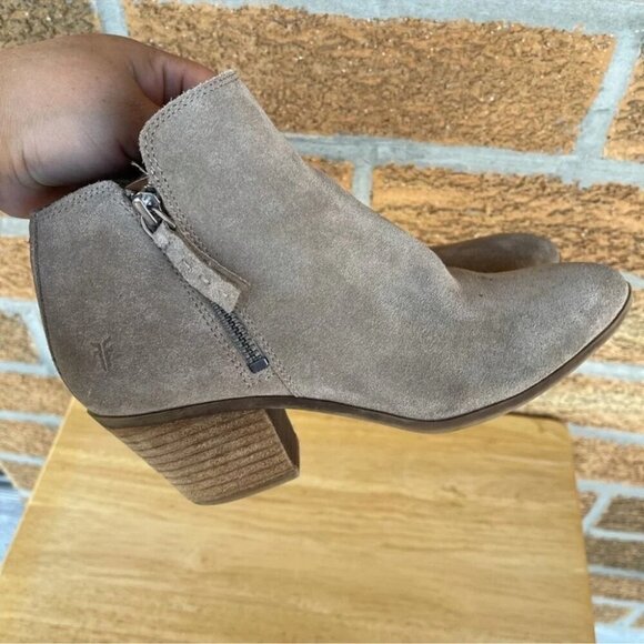 Frye Double Zip Ankle Boot Ash Judith 6 - Picture 5 of 10